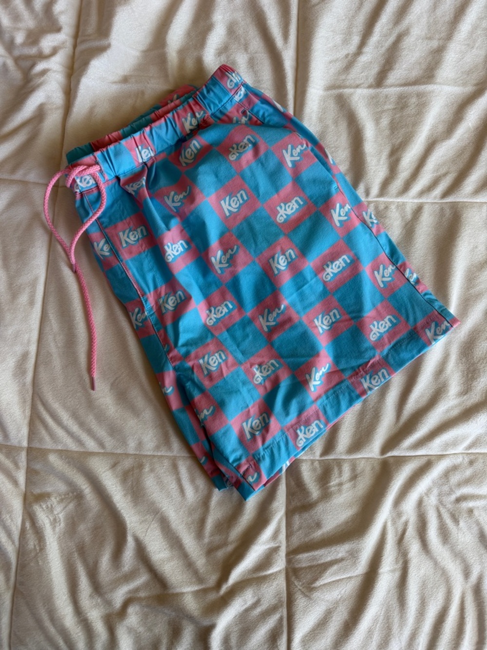 Barbie & Ken Blue & Pink logo swim trunks